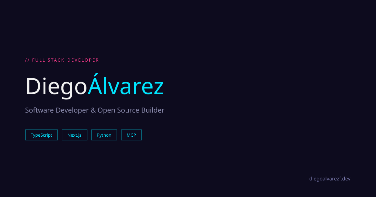 Diego Álvarez — Full Stack Developer